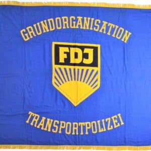 Fahne Banner Grundorganisation FDJ Transportpolizei 1,80 x 1,20 m